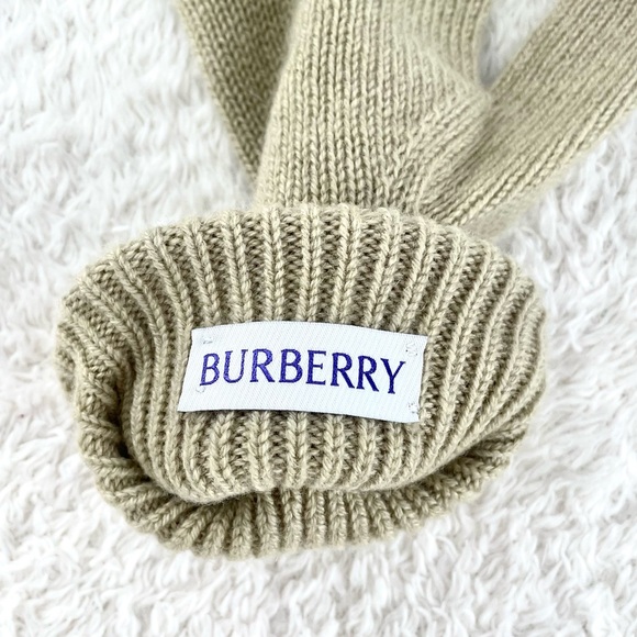 Burberry Beige Cashmere Blend Gloves - Size M/L - Picture 4 of 7